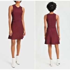 Theory Black Bordeaux Marl Flare Knit Sweater Dress Womans Medium